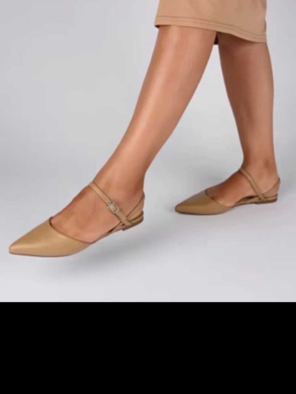 Journee Collection Metallic Taupe Pointed Toe Ankle Strap Heels